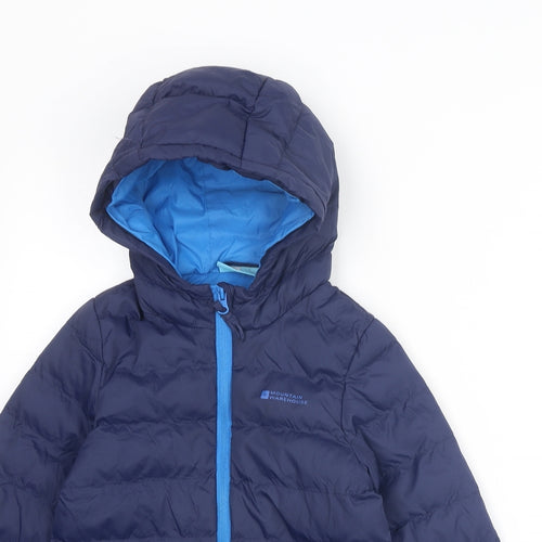 Mountain Warehouse Boys Blue Quilted Jacket Size 7-8 Years Zip