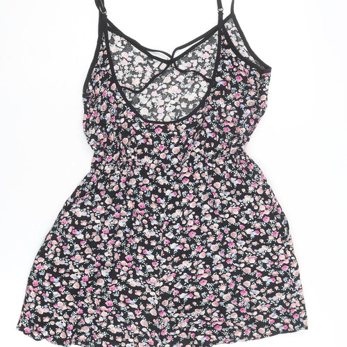 Divided by H&M Womens Multicoloured Floral Viscose Playsuit One-Piece Size 8 Pullover