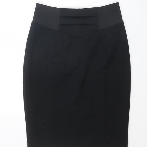 Autograph Womens Black Polyester Straight & Pencil Skirt Size 12 Zip