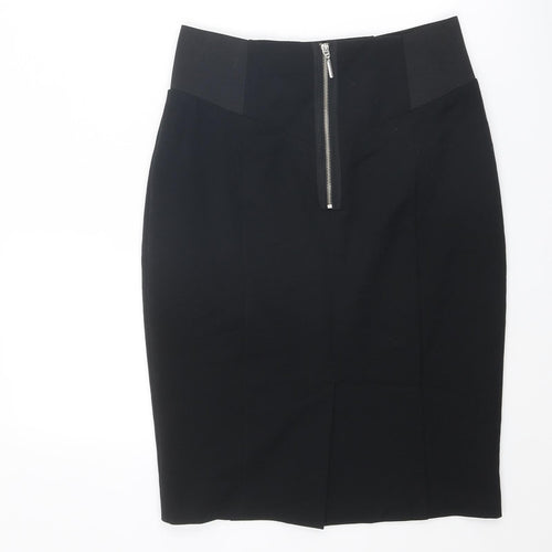 Autograph Womens Black Polyester Straight & Pencil Skirt Size 12 Zip
