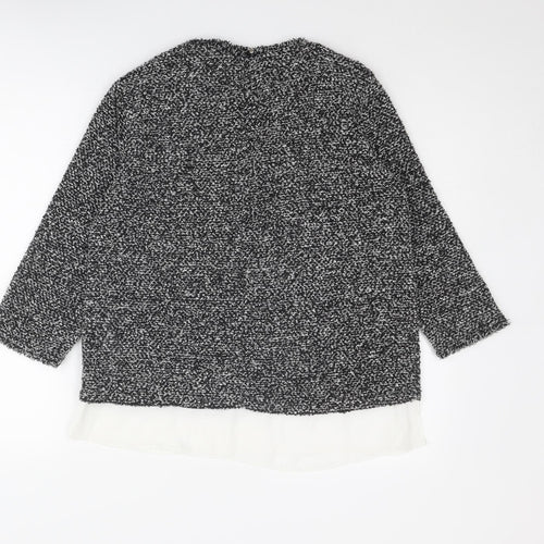 Dorothy Perkins Womens Grey Round Neck Polyester Pullover Jumper Size 14