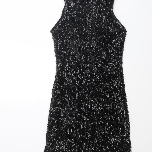 Stella Morgan Womens Black Polyester A-Line Size 8 Round Neck Pullover - Size 8-10