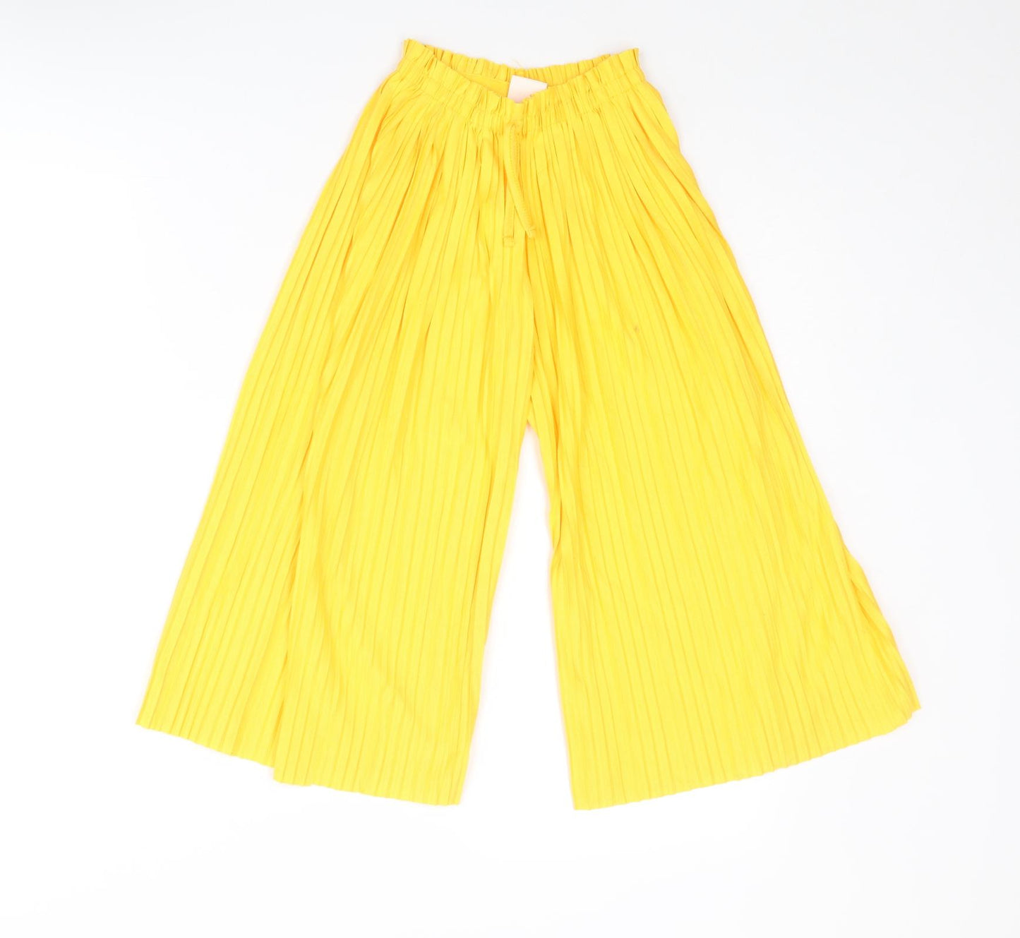 Zara Girls Yellow Polyester Harem Trousers Size 7 Years Regular Pullover