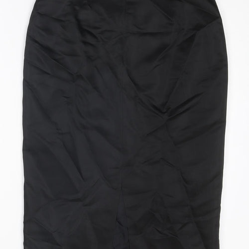 Principles Womens Black Floral Acetate Straight & Pencil Skirt Size 12 Zip