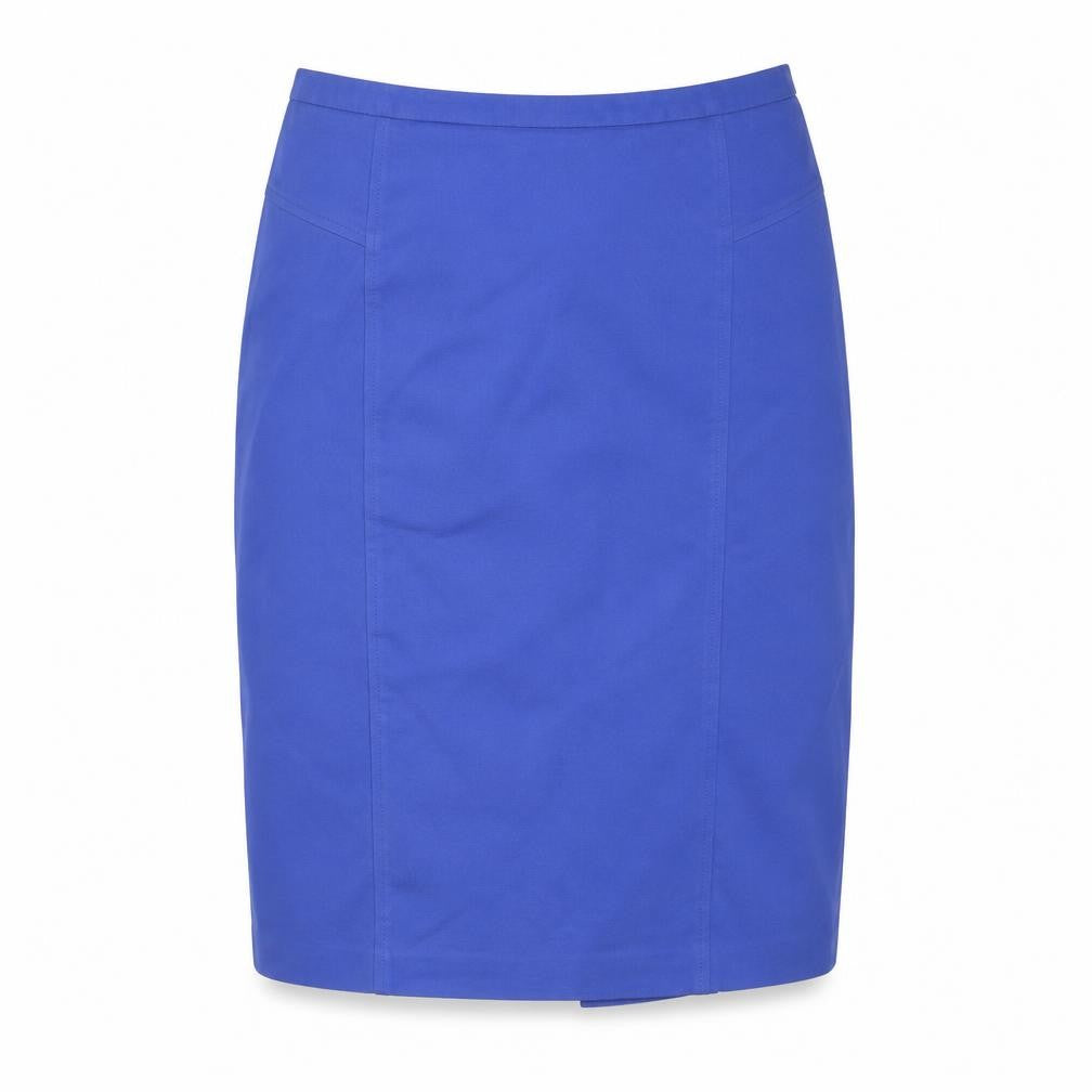 PURE Collection Womens Blue Viscose Straight & Pencil Skirt Size 12 Zip