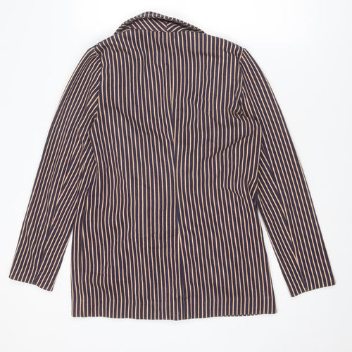 River Island Womens Multicoloured Striped Jacket Blazer Size 8 Button