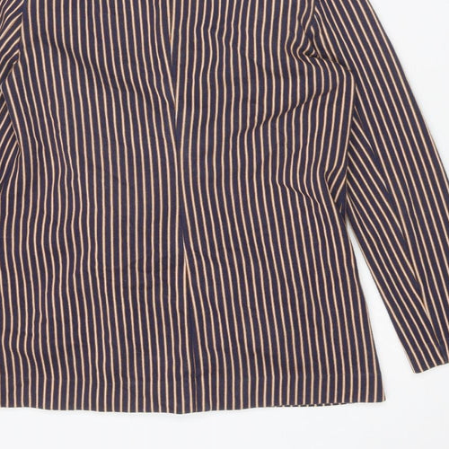 River Island Womens Multicoloured Striped Jacket Blazer Size 8 Button