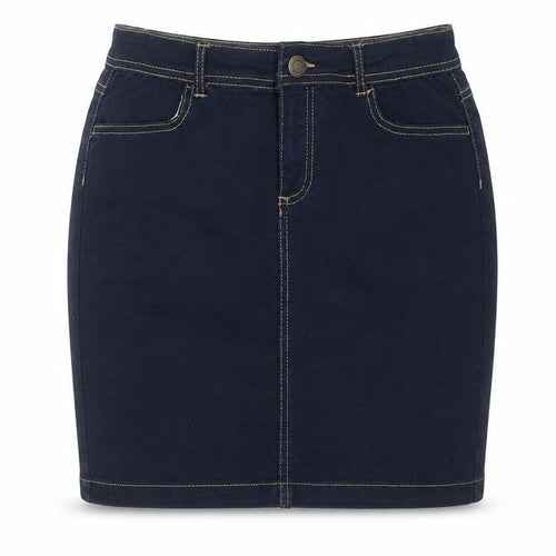 TISSAIA Womens Blue Cotton A-Line Skirt Size 10 Zip