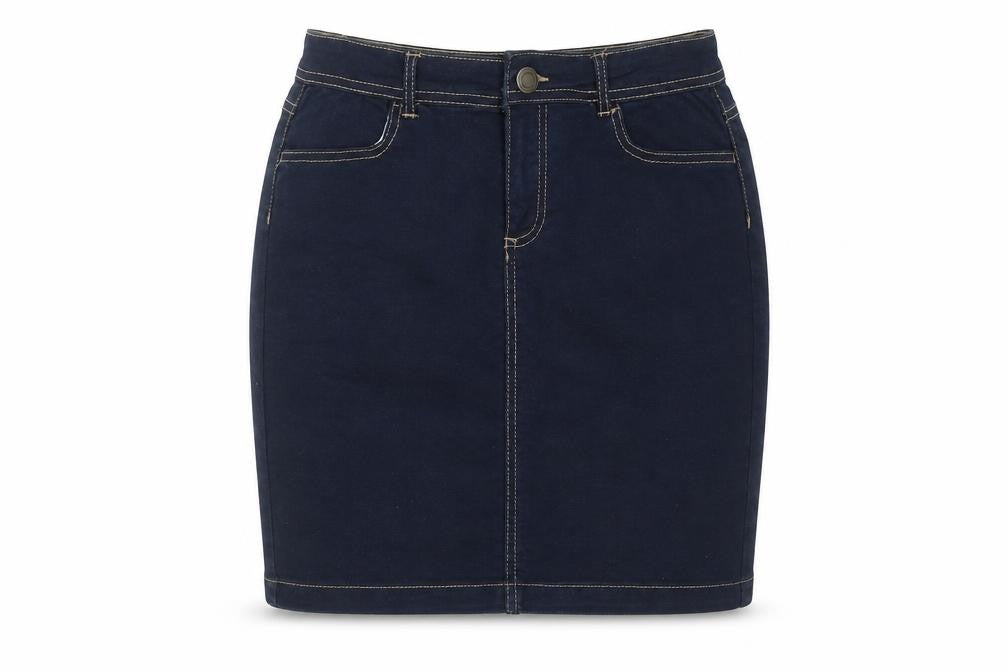 TISSAIA Womens Blue Cotton A-Line Skirt Size 10 Zip
