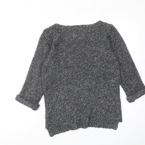 NEXT Womens Grey Round Neck Acrylic Pullover Jumper Size 6