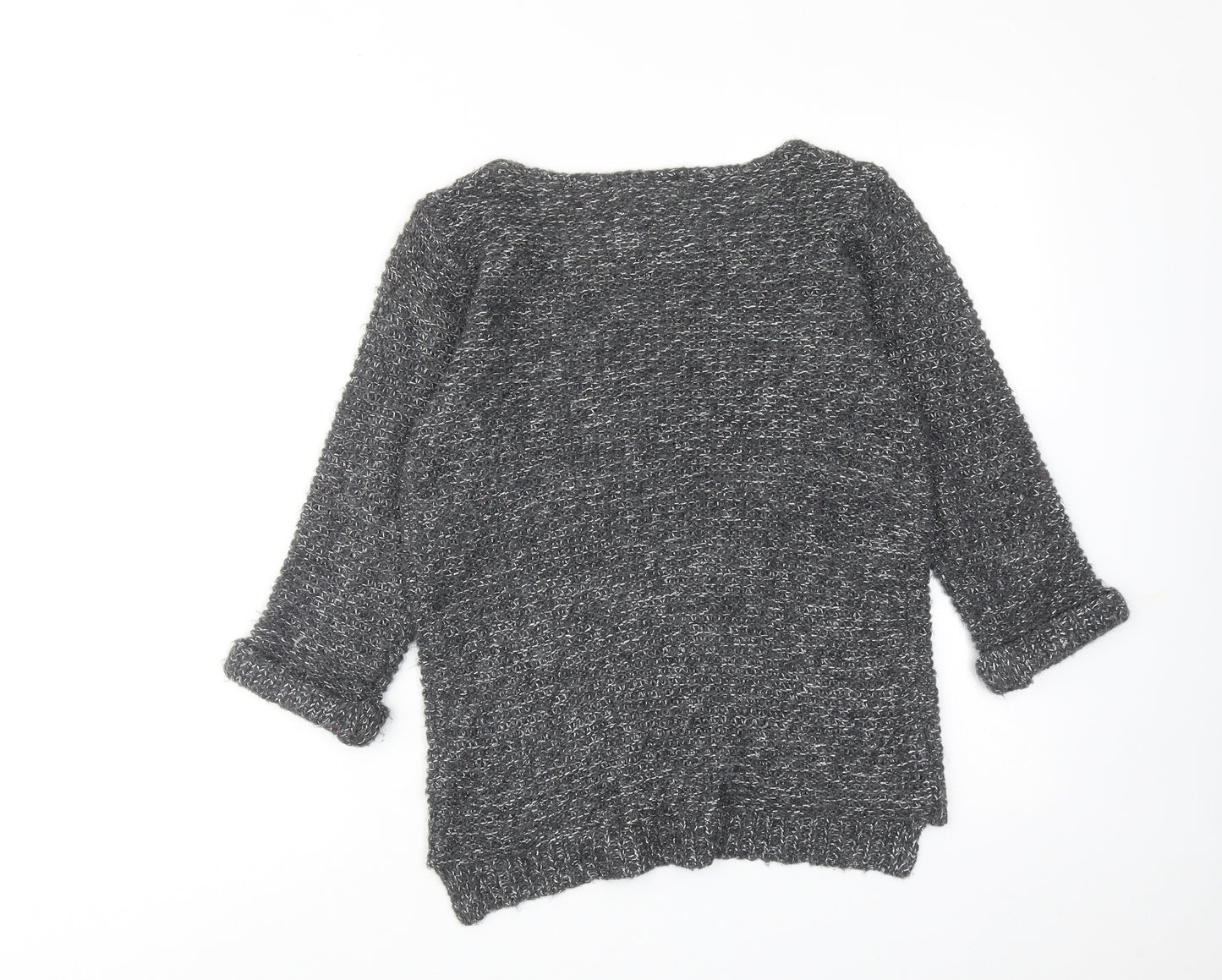 NEXT Womens Grey Round Neck Acrylic Pullover Jumper Size 6