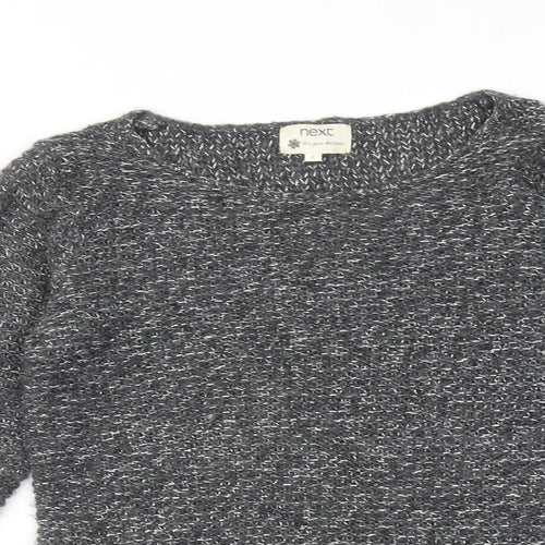 NEXT Womens Grey Round Neck Acrylic Pullover Jumper Size 6