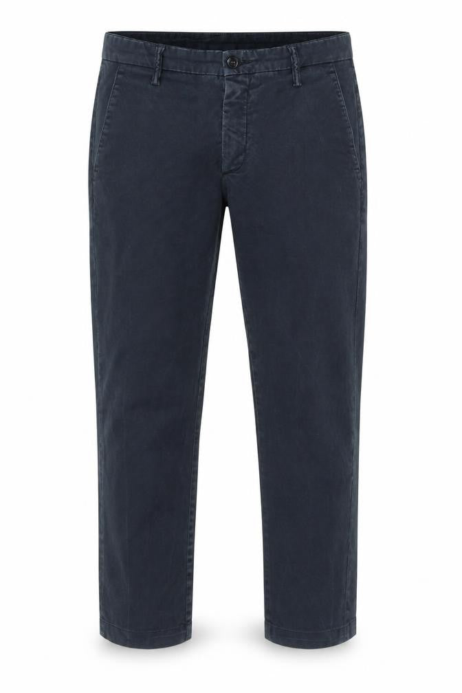 Departments Mens Blue Cotton Trousers Size 30 in Regular Zip