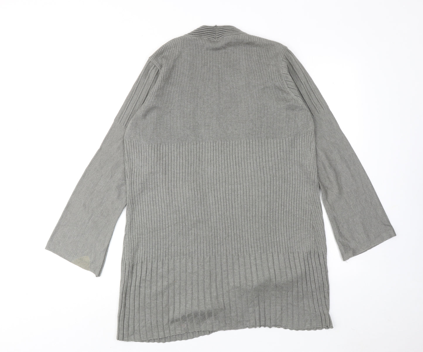 Per Una Womens Grey V-Neck Acrylic Cardigan Jumper Size 16