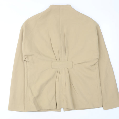 Madison Womens Beige Jacket Blazer Size L Hook & Eye