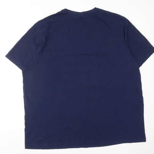 Peppa Pig Mens Blue Cotton T-Shirt Size 3XL Round Neck - Daddy Pig Hero of the day!