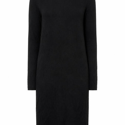 American Apparel Womens Black Viscose Jumper Dress Size S Mock Neck Pullover