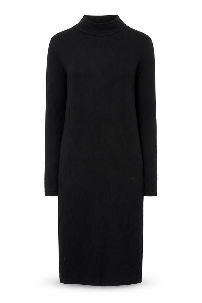 American Apparel Womens Black Viscose Jumper Dress Size S Mock Neck Pullover
