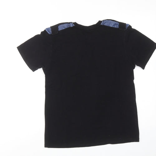 G-Star Mens Black Cotton T-Shirt Size S Round Neck