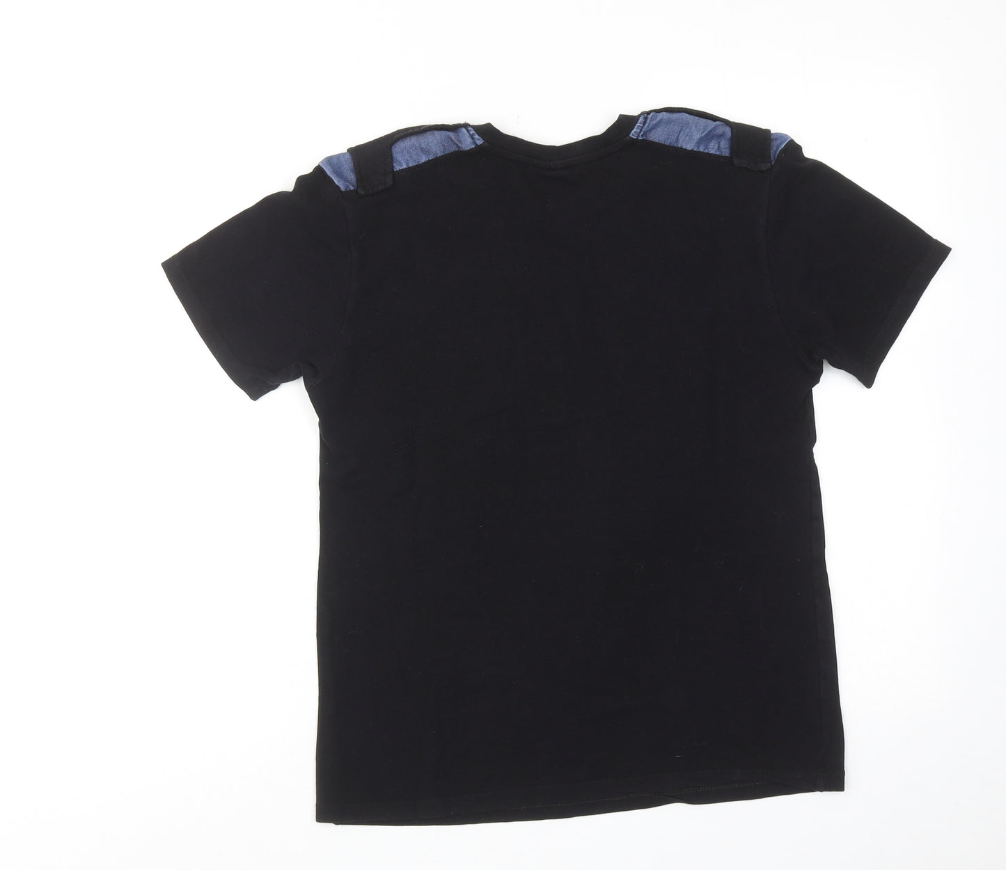 G-Star Mens Black Cotton T-Shirt Size S Round Neck