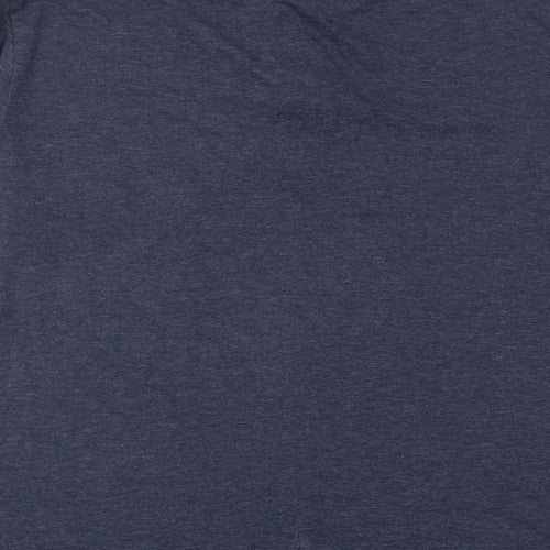 Blue Inc Mens Blue Cotton T-Shirt Size L Round Neck