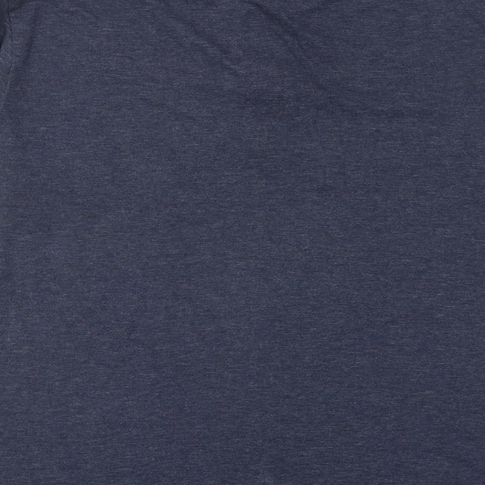 Blue Inc Mens Blue Cotton T-Shirt Size L Round Neck