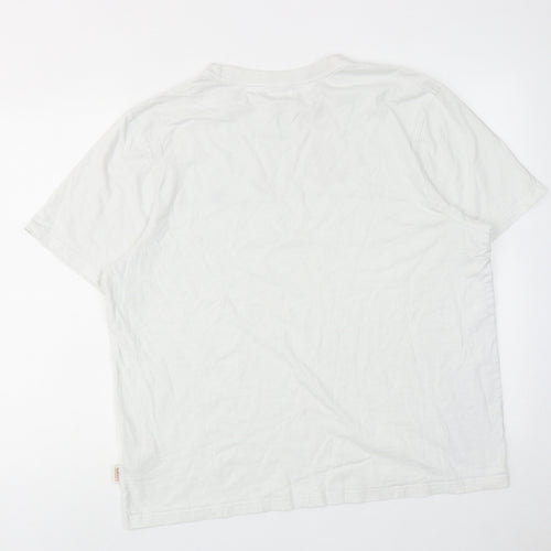 SoulCal&Co Mens White Cotton T-Shirt Size 2XL Round Neck