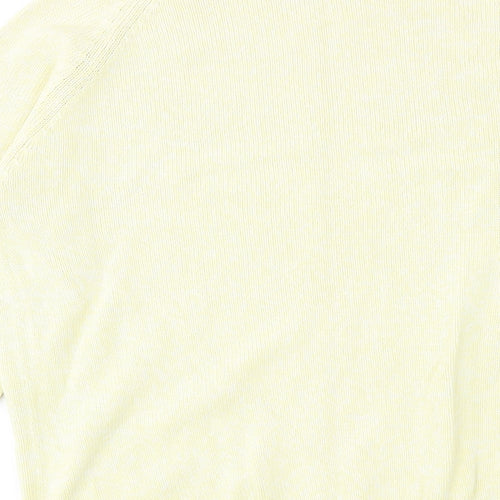Joie De Vivre Womens Yellow Round Neck Cotton Pullover Jumper Size M