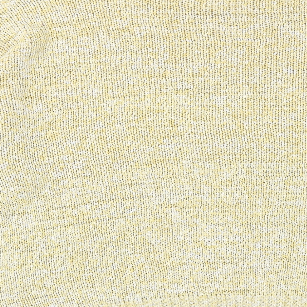 Marks and Spencer Womens Yellow Round Neck Acrylic Pullover Jumper Size XL