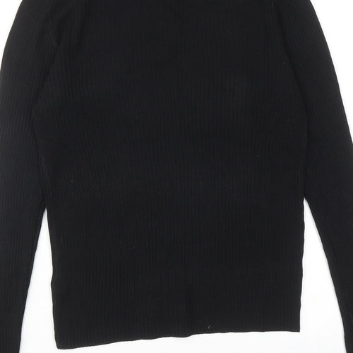 ASOS Womens Black V-Neck Viscose Pullover Jumper Size 12