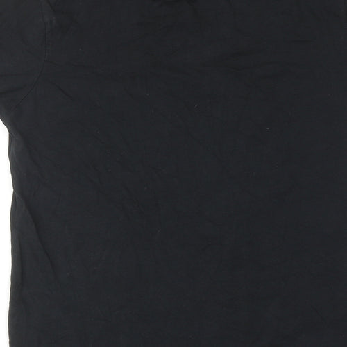 McKenzie Mens Black Cotton T-Shirt Size M Round Neck