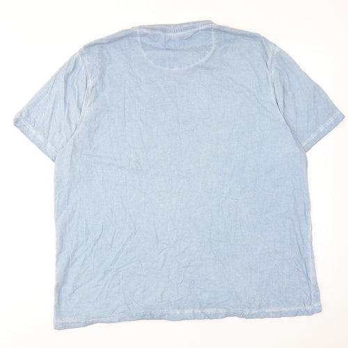 MANTARAY PRODUCTS Mens Blue Cotton T-Shirt Size L Round Neck - Let the good times roll