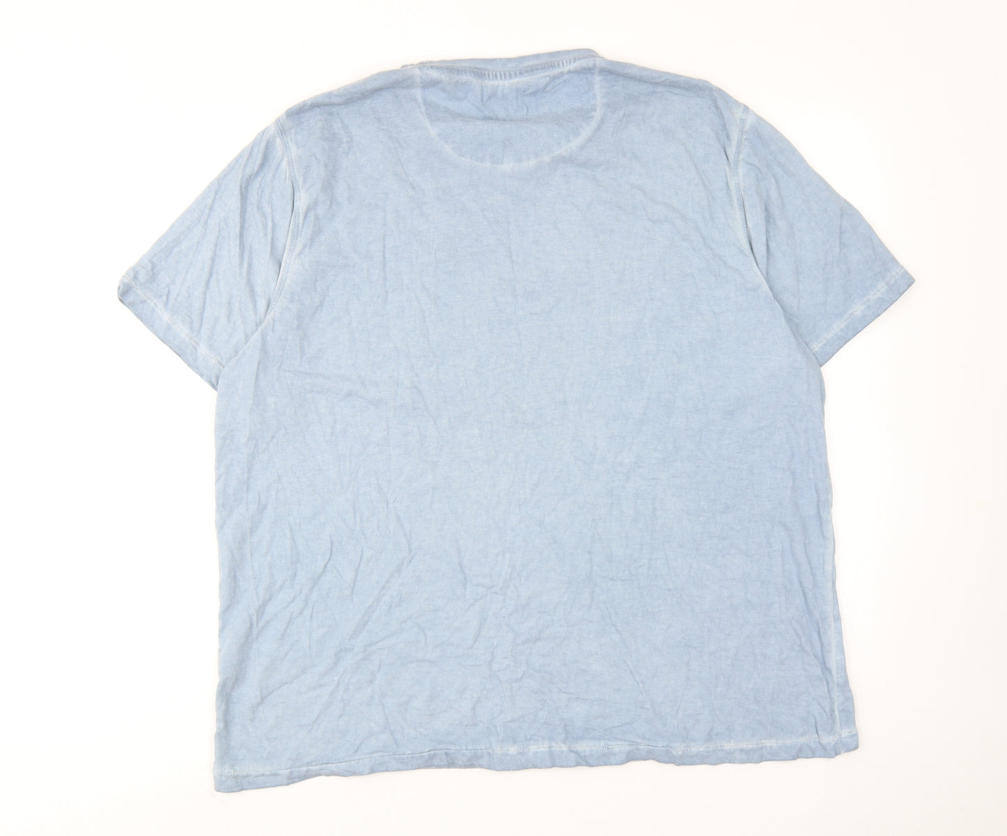 MANTARAY PRODUCTS Mens Blue Cotton T-Shirt Size L Round Neck - Let the good times roll
