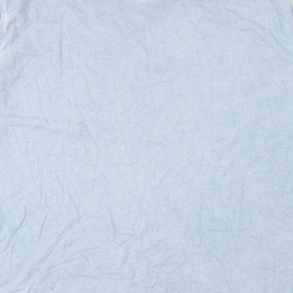 MANTARAY PRODUCTS Mens Blue Cotton T-Shirt Size L Round Neck - Let the good times roll