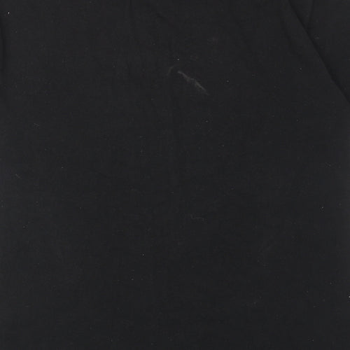 Tommy Jeans Mens Black Cotton T-Shirt Size M Round Neck