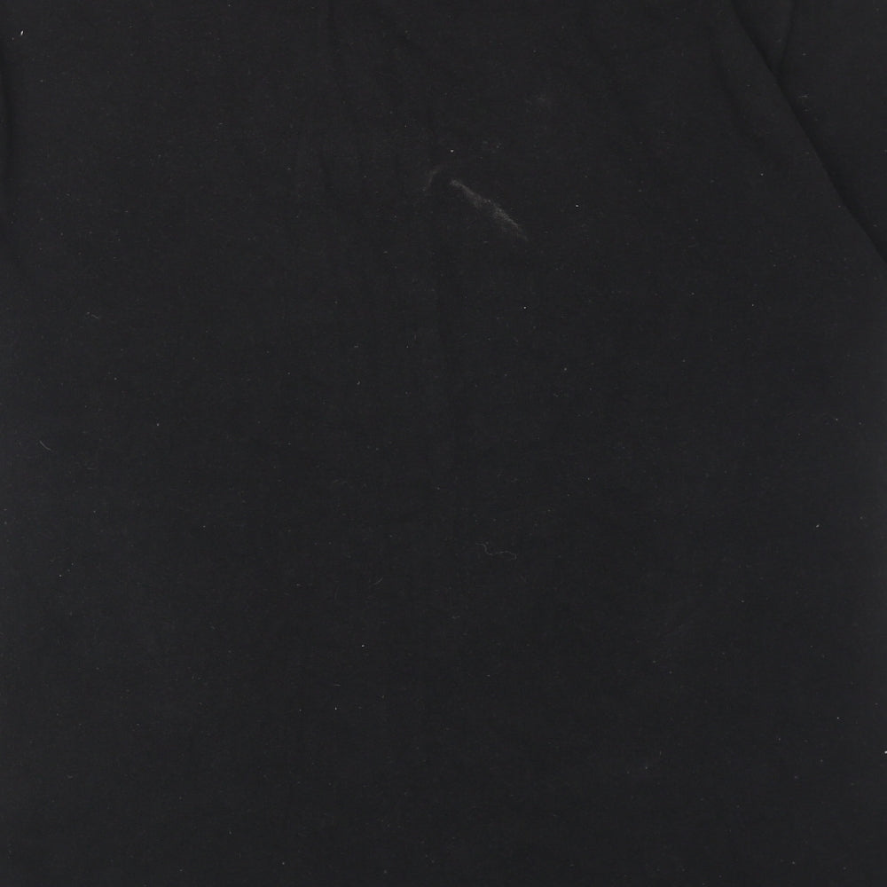 Tommy Jeans Mens Black Cotton T-Shirt Size M Round Neck