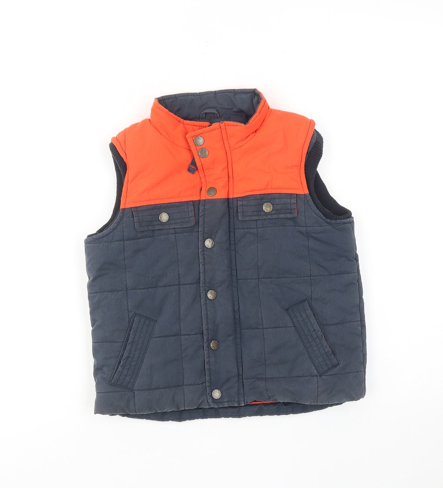 Fat Face Boys Blue Gilet Jacket Size 4-5 Years Zip