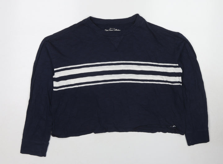 Hollister Womens Blue Polyester Pullover Sweatshirt Size S Pullover