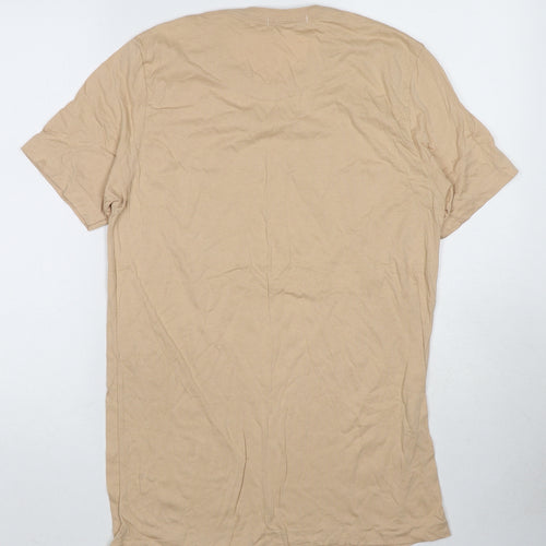 Sweet Honeydew Womens Beige Polyester Basic T-Shirt Size M Round Neck - Someone Has Been In My Room And Taken My Beers
