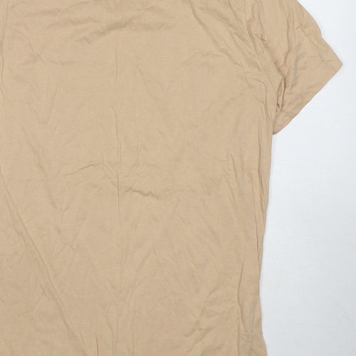 Sweet Honeydew Womens Beige Polyester Basic T-Shirt Size M Round Neck - Someone Has Been In My Room And Taken My Beers