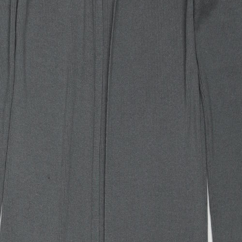 As You Womens Grey V-Neck Acrylic Cardigan Jumper Size 14