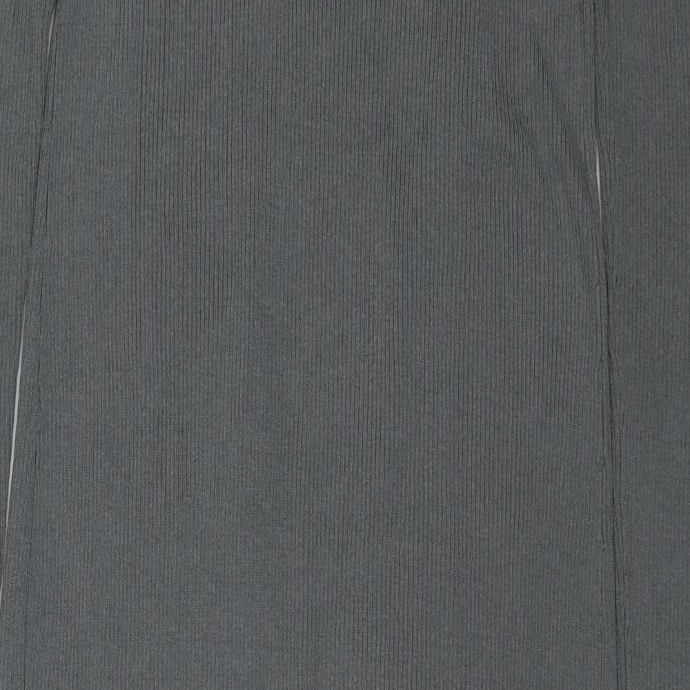 As You Womens Grey V-Neck Acrylic Cardigan Jumper Size 14