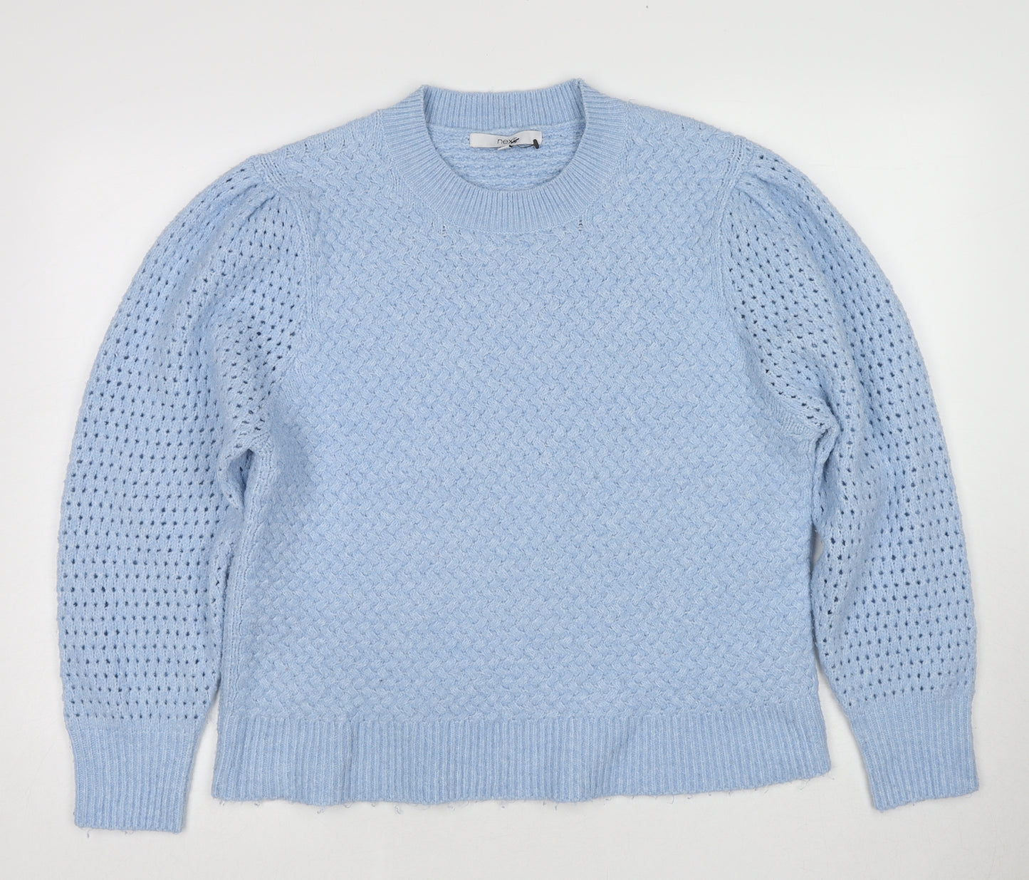 NEXT Womens Blue Round Neck Polyester Pullover Jumper Size 18
