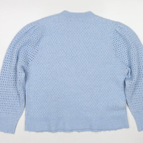 NEXT Womens Blue Round Neck Polyester Pullover Jumper Size 18