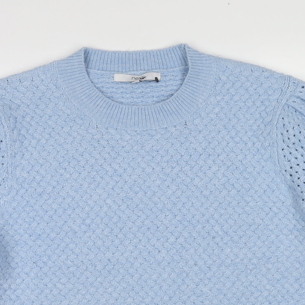 NEXT Womens Blue Round Neck Polyester Pullover Jumper Size 18