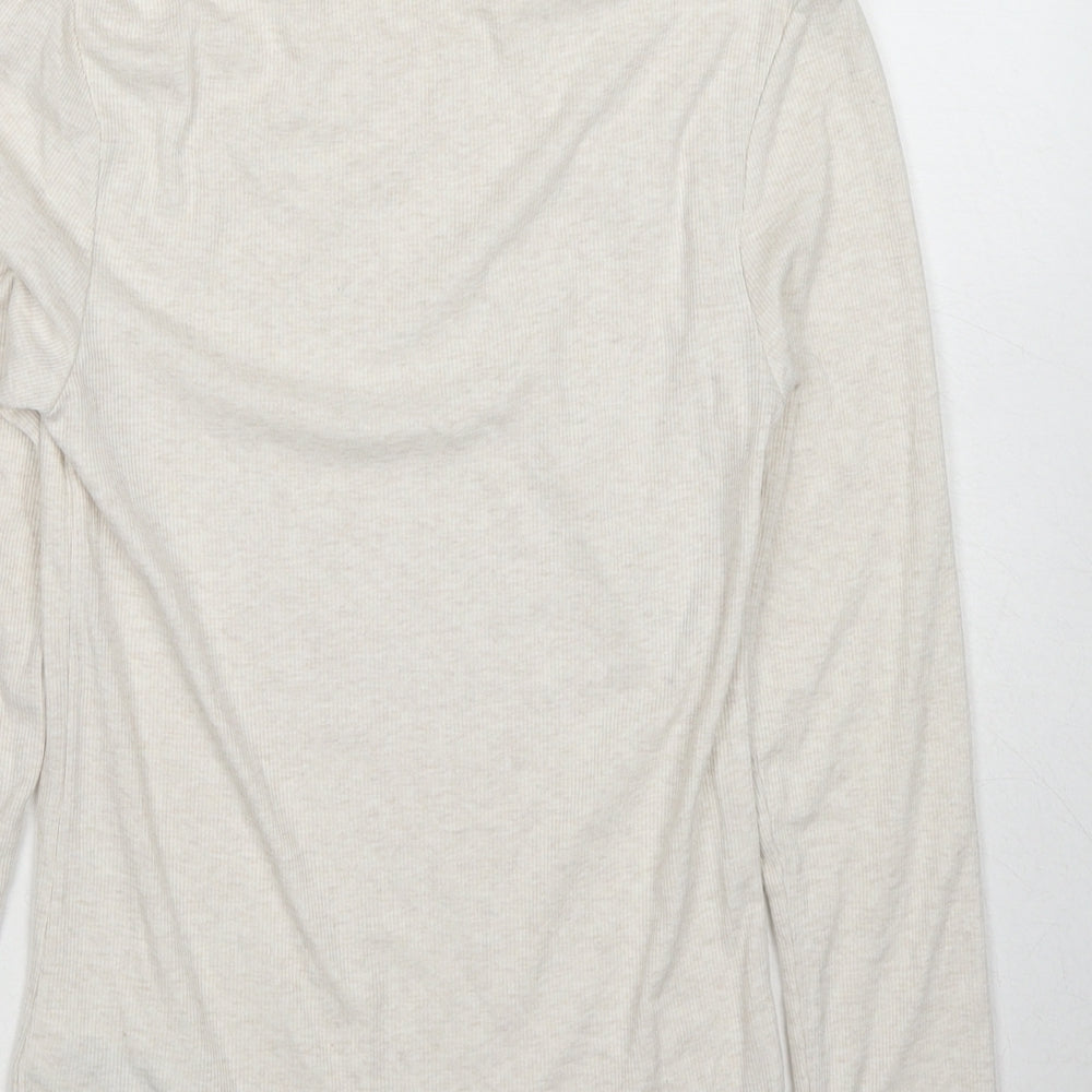 Marks and Spencer Womens Ivory Roll Neck Polyester Pullover Jumper Size 8