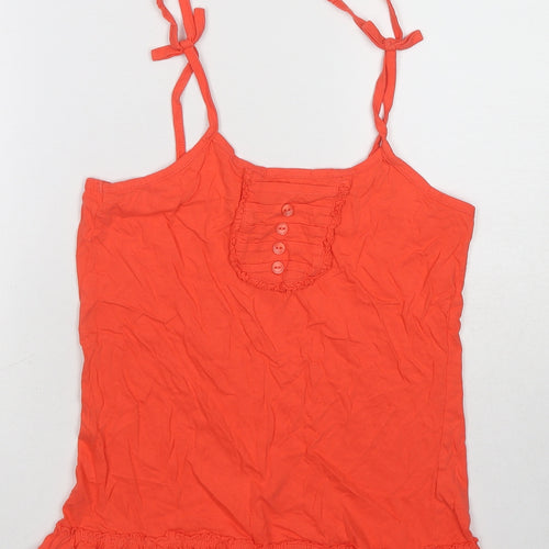 Ethel Austin Girls Red Cotton Camisole Tank Size 11-12 Years Scoop Neck Pullover