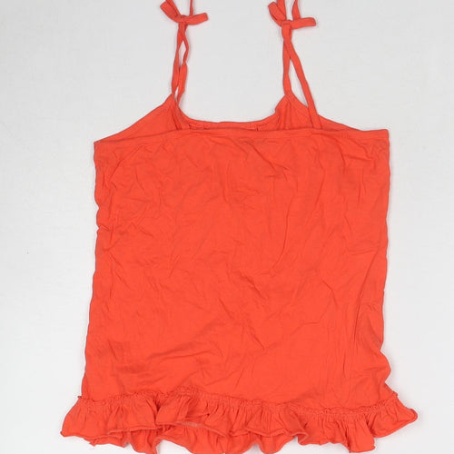Ethel Austin Girls Red Cotton Camisole Tank Size 11-12 Years Scoop Neck Pullover