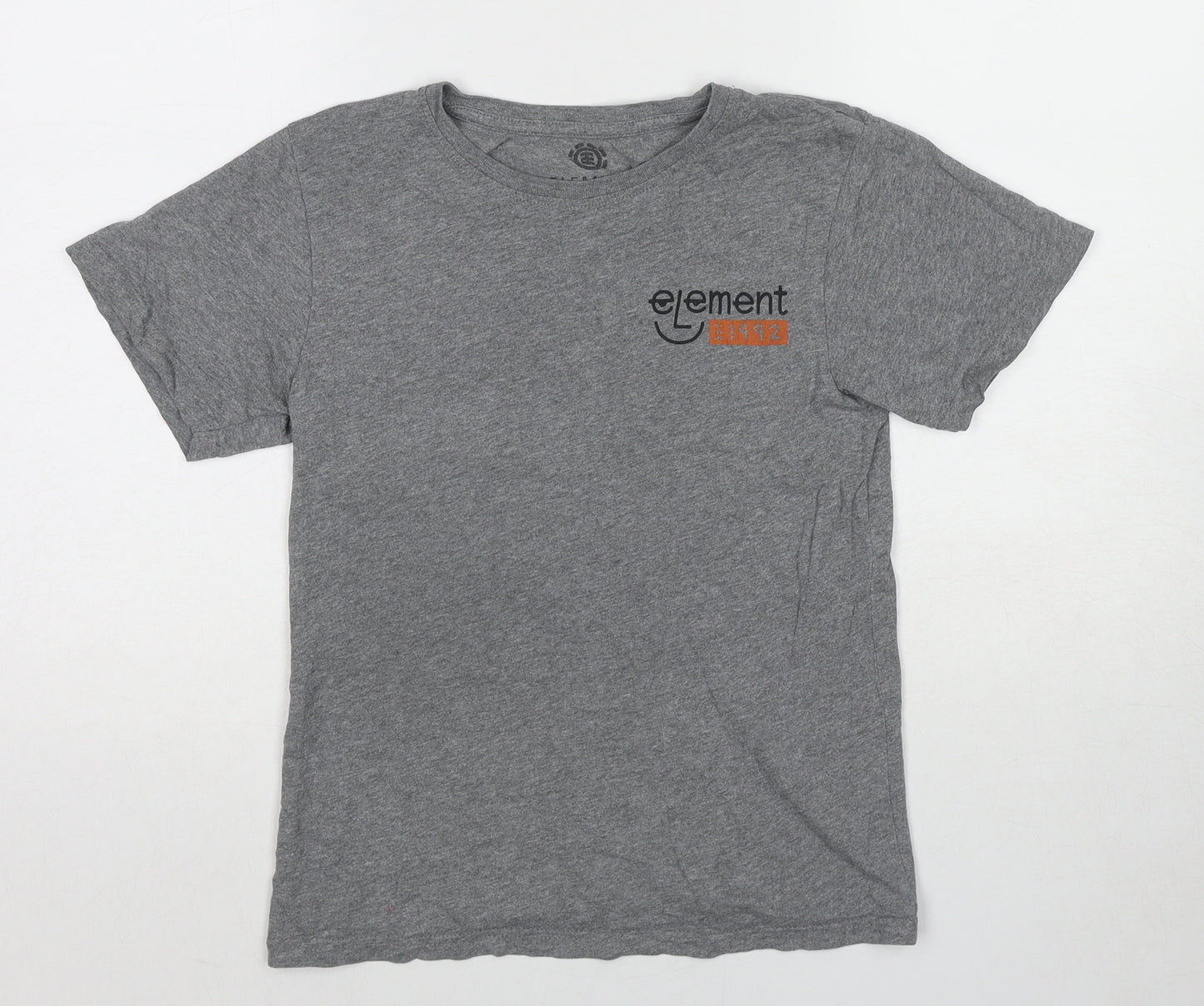 Element Womens Grey Cotton Basic T-Shirt Size 8 Round Neck - Free & Easy