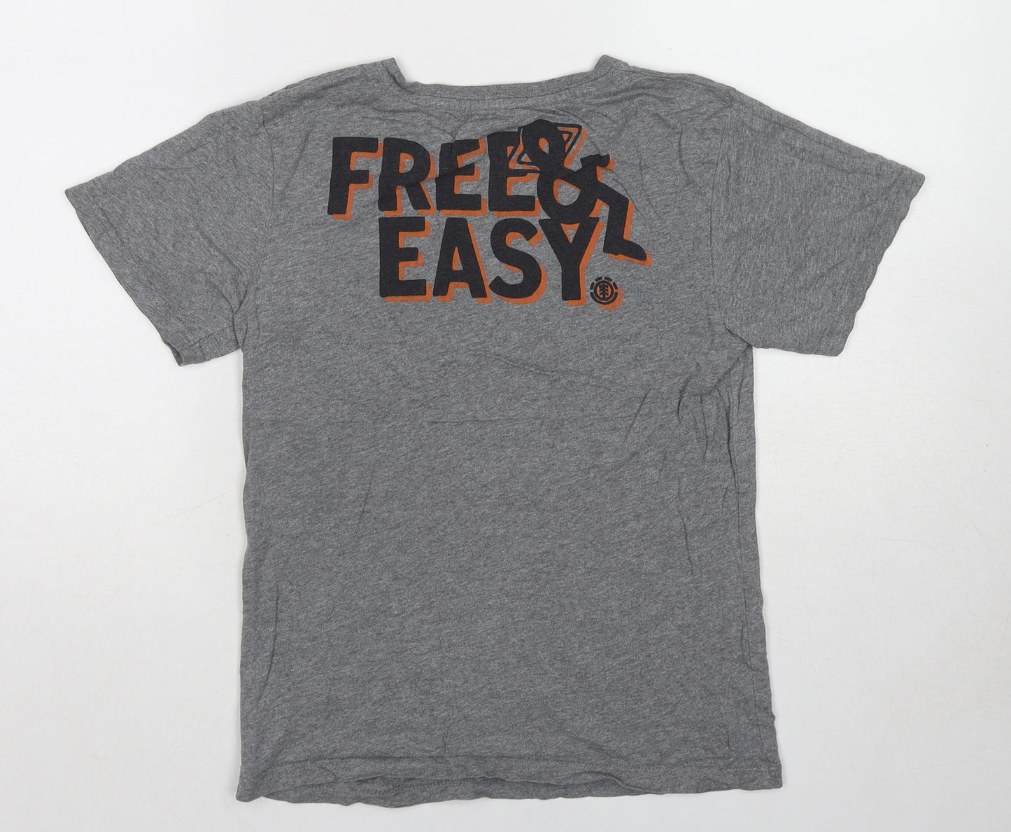 Element Womens Grey Cotton Basic T-Shirt Size 8 Round Neck - Free & Easy